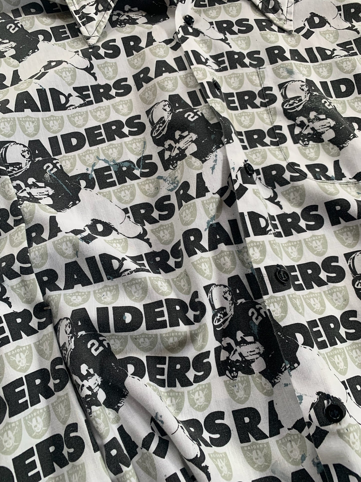 Large 80s Los Angeles Raiders Team Shirt