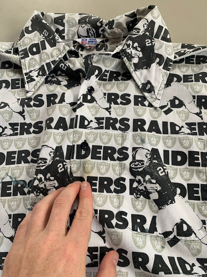 Large 80s Los Angeles Raiders Team Shirt