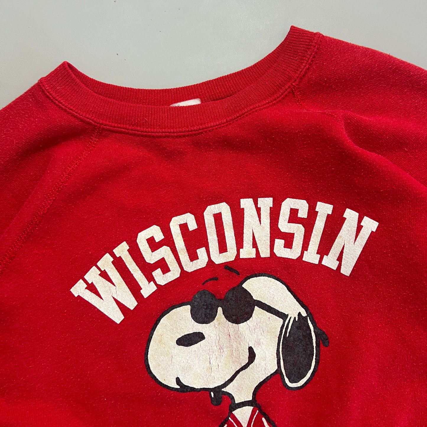 Large 1980s Wisconsin University Snoopy Sweatshirt