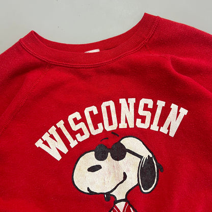 Large 1980s Wisconsin University Snoopy Sweatshirt