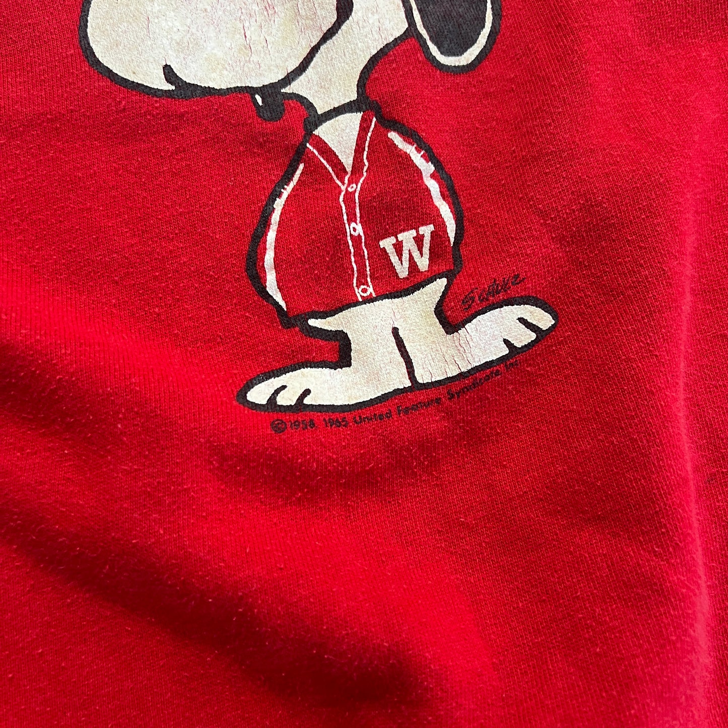 Large 1980s Wisconsin University Snoopy Sweatshirt