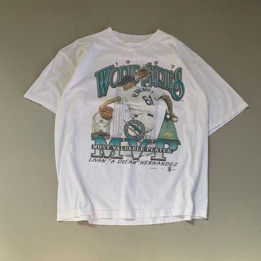 XL 1997 Florida Marlins Livan Hernandez MVP T-shirt
