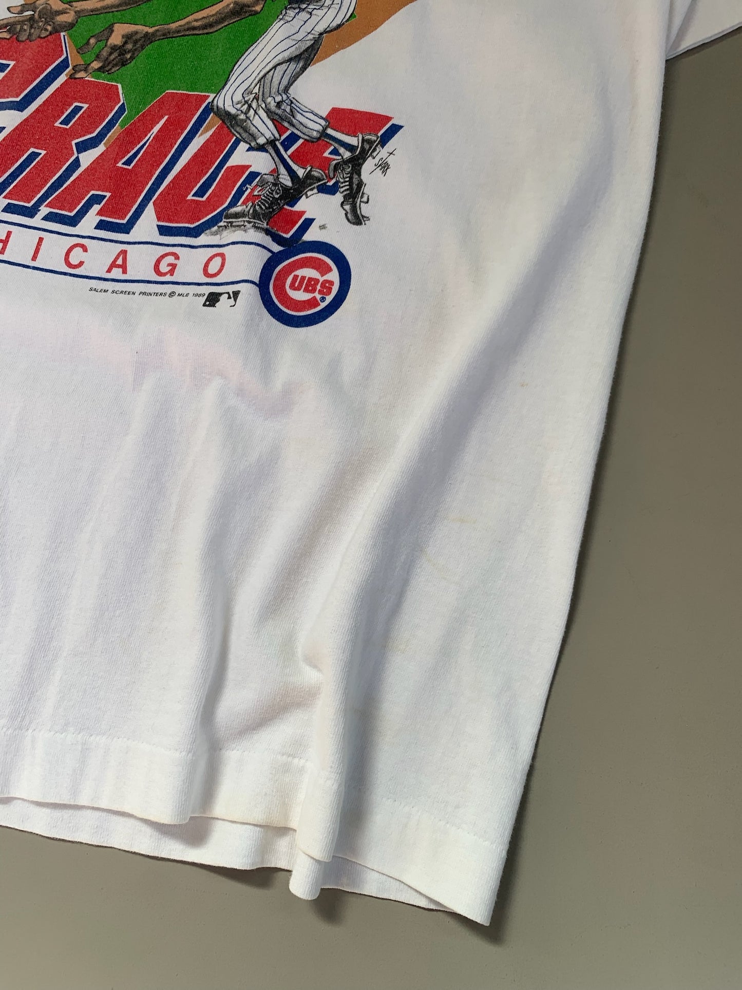 Large 1989 Chicago Cubs Mark Grace T-shirt