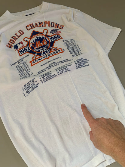 XL 1986 New York Mets World Champions T-shirt