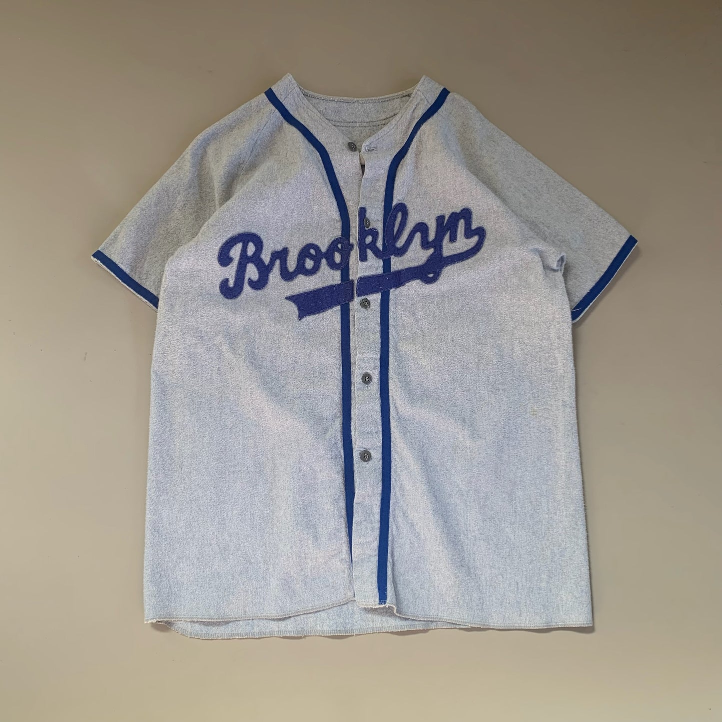 Large 60s Brooklyn Dodgers Cotton Jersey