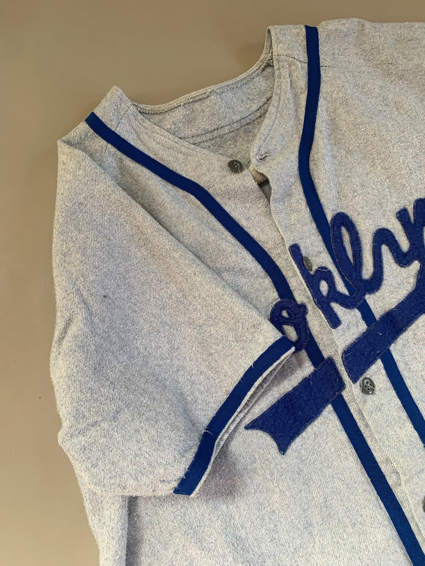 Large 60s Brooklyn Dodgers Cotton Jersey