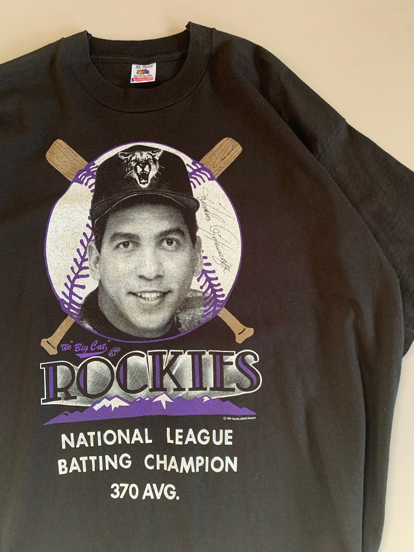 XL 1993 Colorado Rockies Andres Galarraga T-shirt