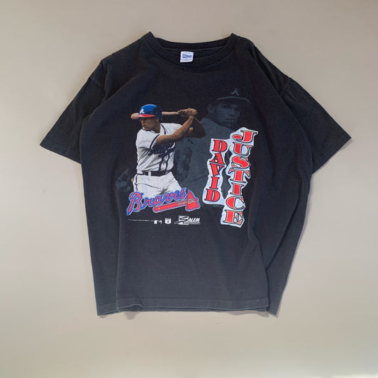 Large 1989 David Justice Atlanta Braves T-shirt