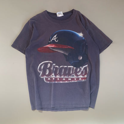 Large 90s Atlanta Braves Helmet T-shirt