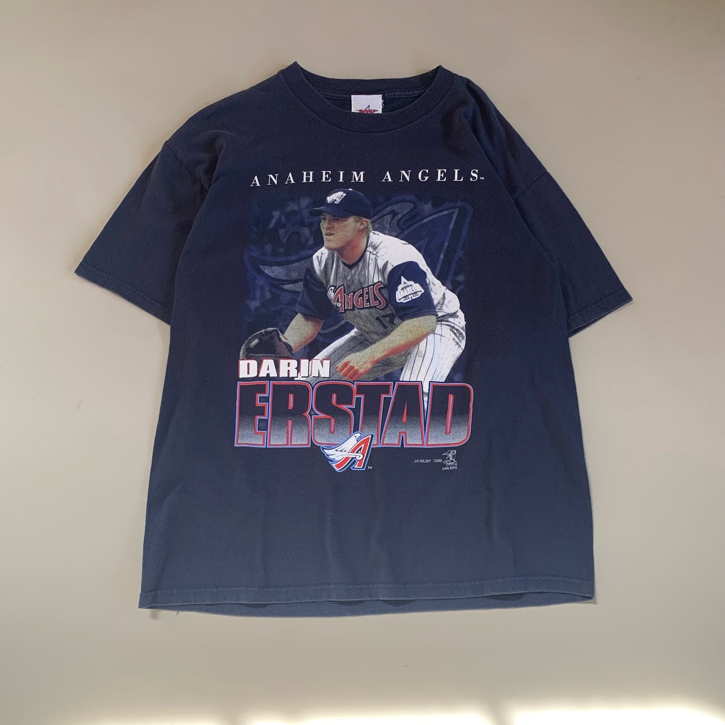 Large 1999 Anaheim Angels Darin Erstad T-shirt
