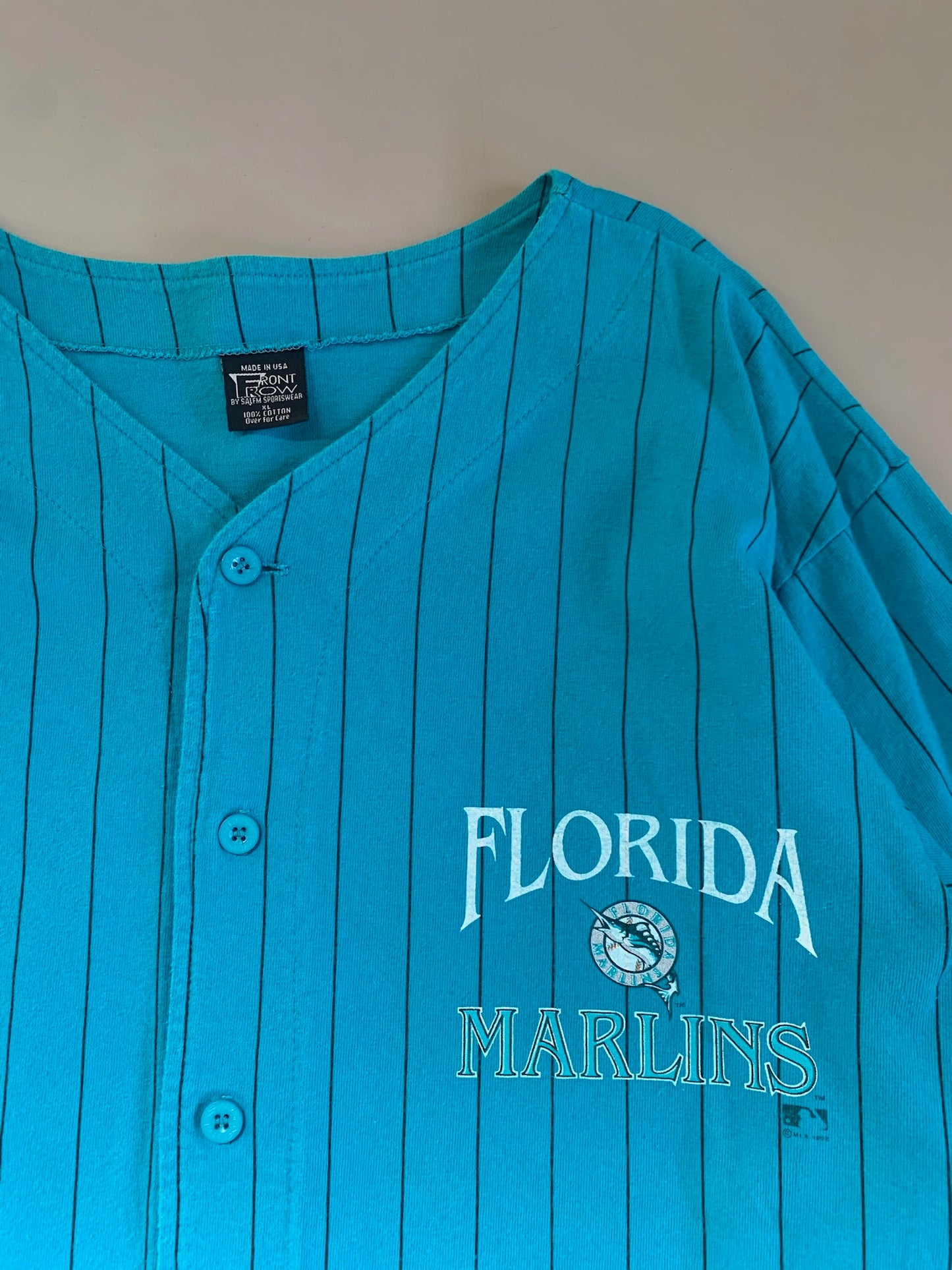 XL 1990s Florida Marlins Front Row Cotton Jersey
