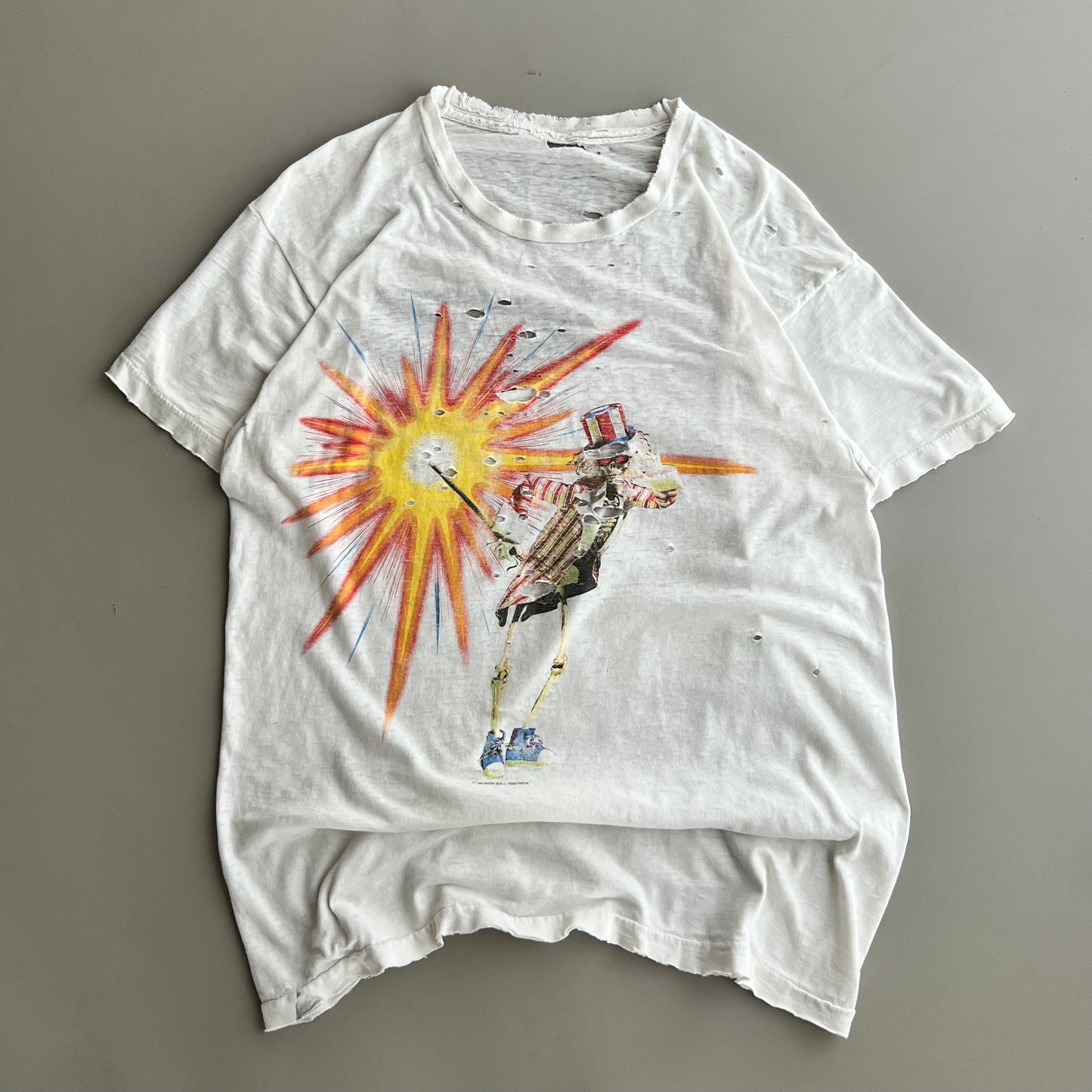 XL 1987 Heavily Distressed Grateful Dead Fall Tour T-shirt