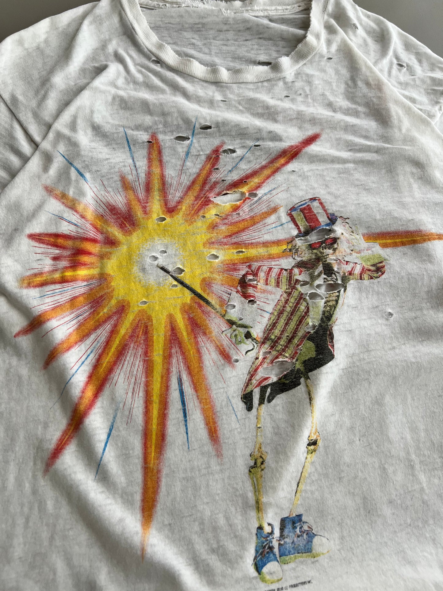 XL 1987 Heavily Distressed Grateful Dead Fall Tour T-shirt