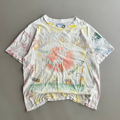 Large 1992 Heavily Distressed Grateful Dead Summer Tour T-shirt