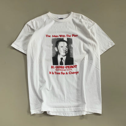 XL 90s Ross Perot Man With The Plan T-shirt