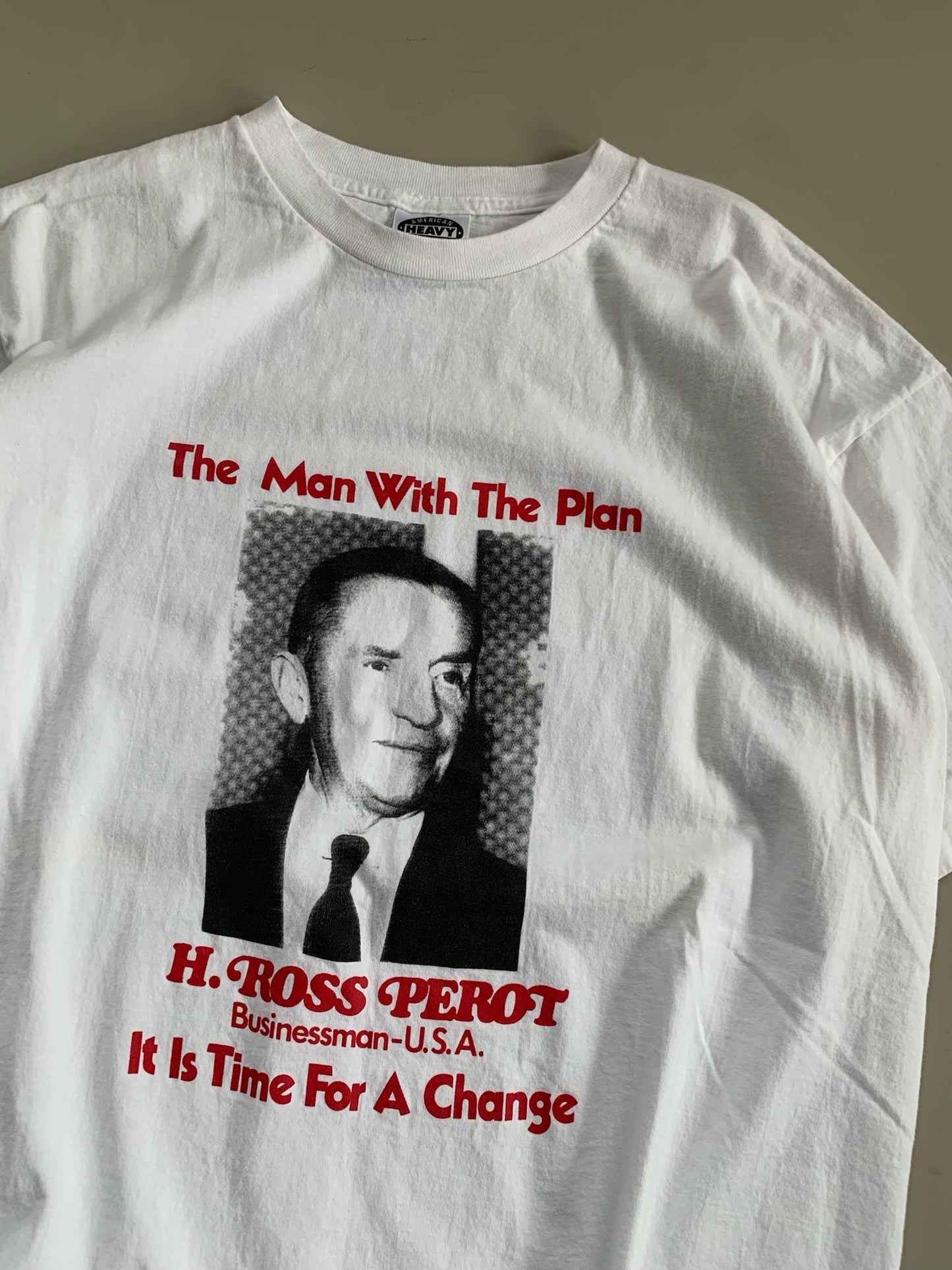 XL 90s Ross Perot Man With The Plan T-shirt
