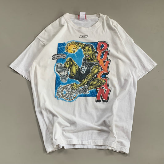 Large 2000s San Antonio Spurs Tim Duncan Reebok T-shirt