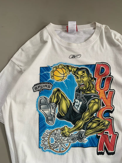 Large 2000s San Antonio Spurs Tim Duncan Reebok T-shirt