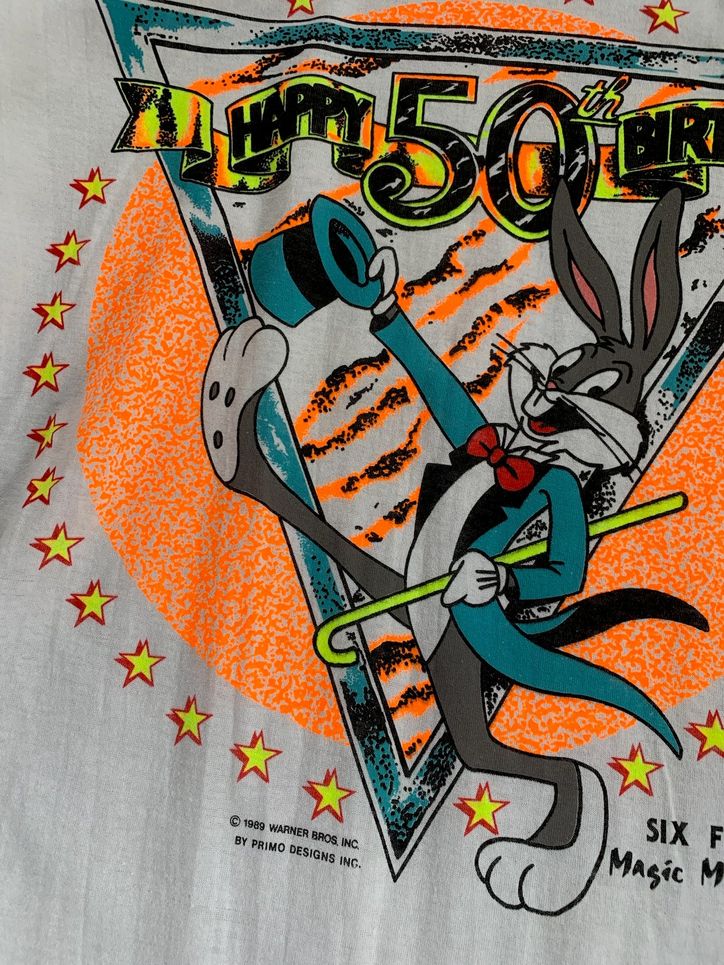 Large 1989 Six Flags 50th Birthday T-shirt
