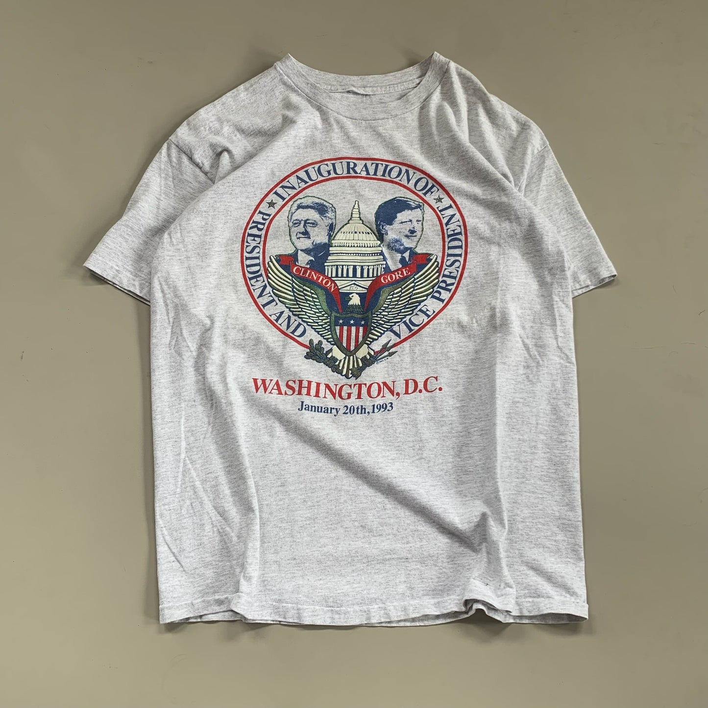 XL 1993 Bill Clinton Al Gore Inaguration Day T-shirt