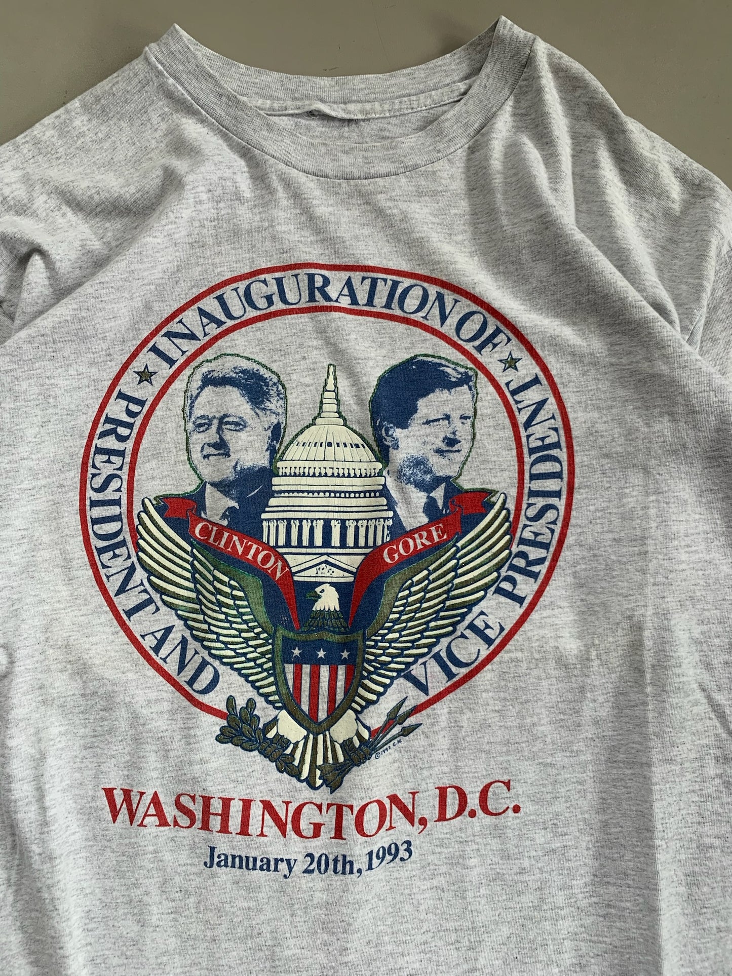 XL 1993 Bill Clinton Al Gore Inaguration Day T-shirt