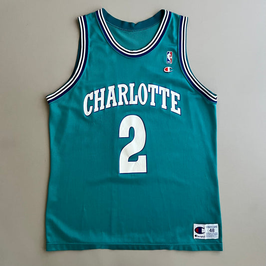 XL 90s Charlotte Hornets Larry Johnson Jersey