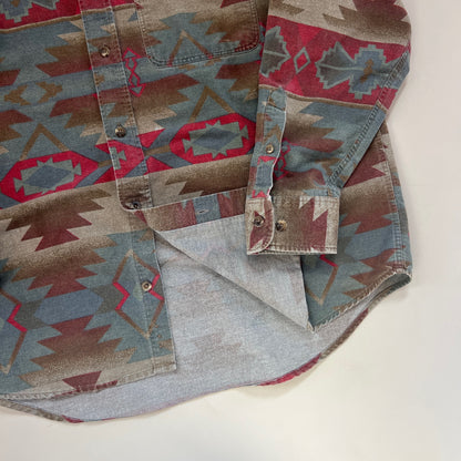 Large Cabela's Aztec Button Shirt