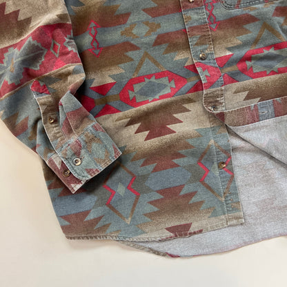 Large Cabela's Aztec Button Shirt