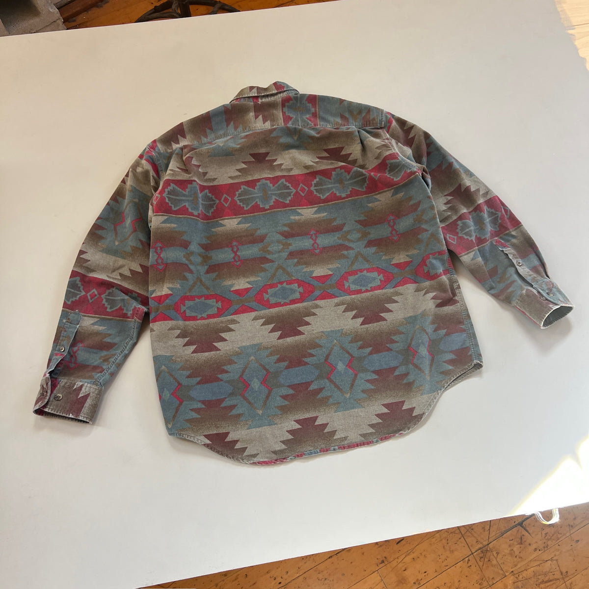 Large Cabela's Aztec Button Shirt