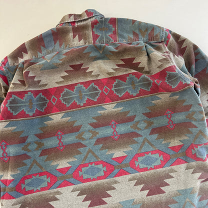 Large Cabela's Aztec Button Shirt