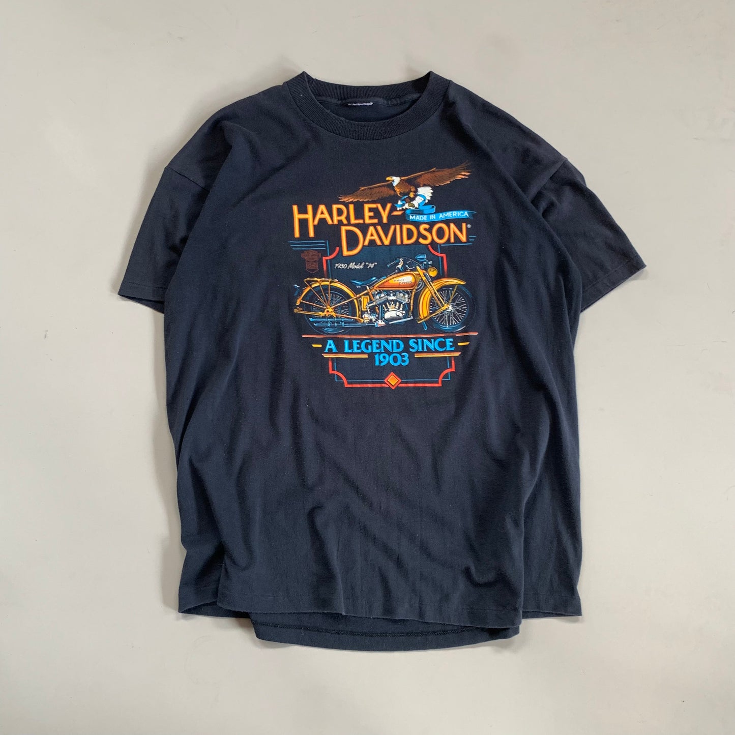 XL 1987 Harley Davidson A Legend Since 1903 T-shirt