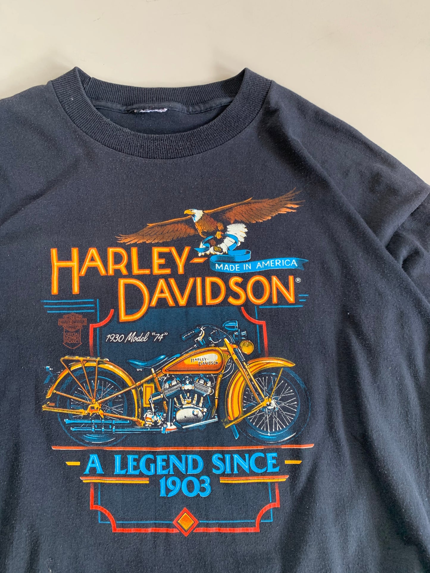 XL 1987 Harley Davidson A Legend Since 1903 T-shirt