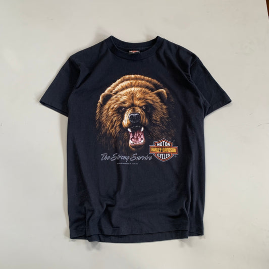 Large 1991 Harley Davidson The Strong Survive 3D Emblem T-shirt