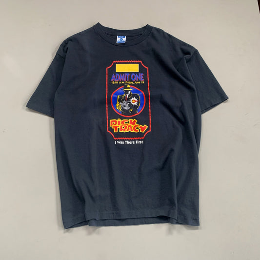 Large 1990s Dick Tracy Admit One T-shirt