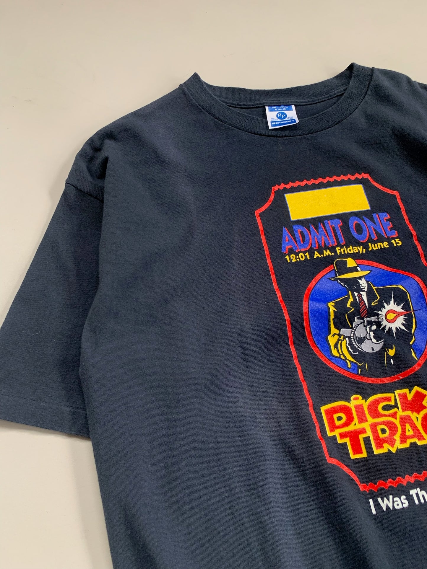 Large 1990s Dick Tracy Admit One T-shirt