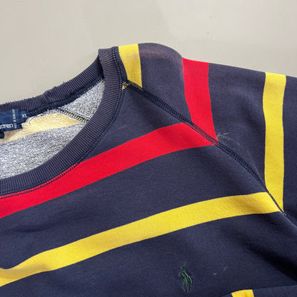 XL 1990s Polo Ralph Lauren Striped Sweatshirt
