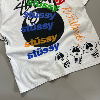Large Stussy Test Strike White T-shirt