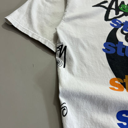 Large Stussy Test Strike White T-shirt