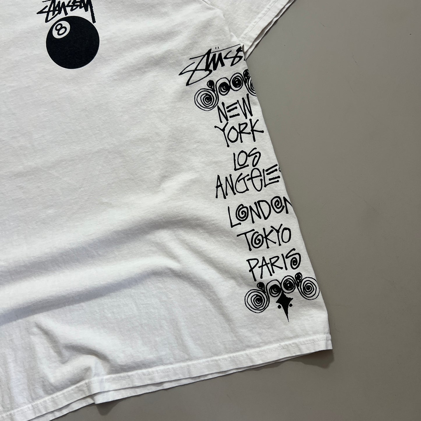 Large Stussy Test Strike White T-shirt