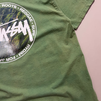 XL 2000s Olive Stussy Designs T-shirt