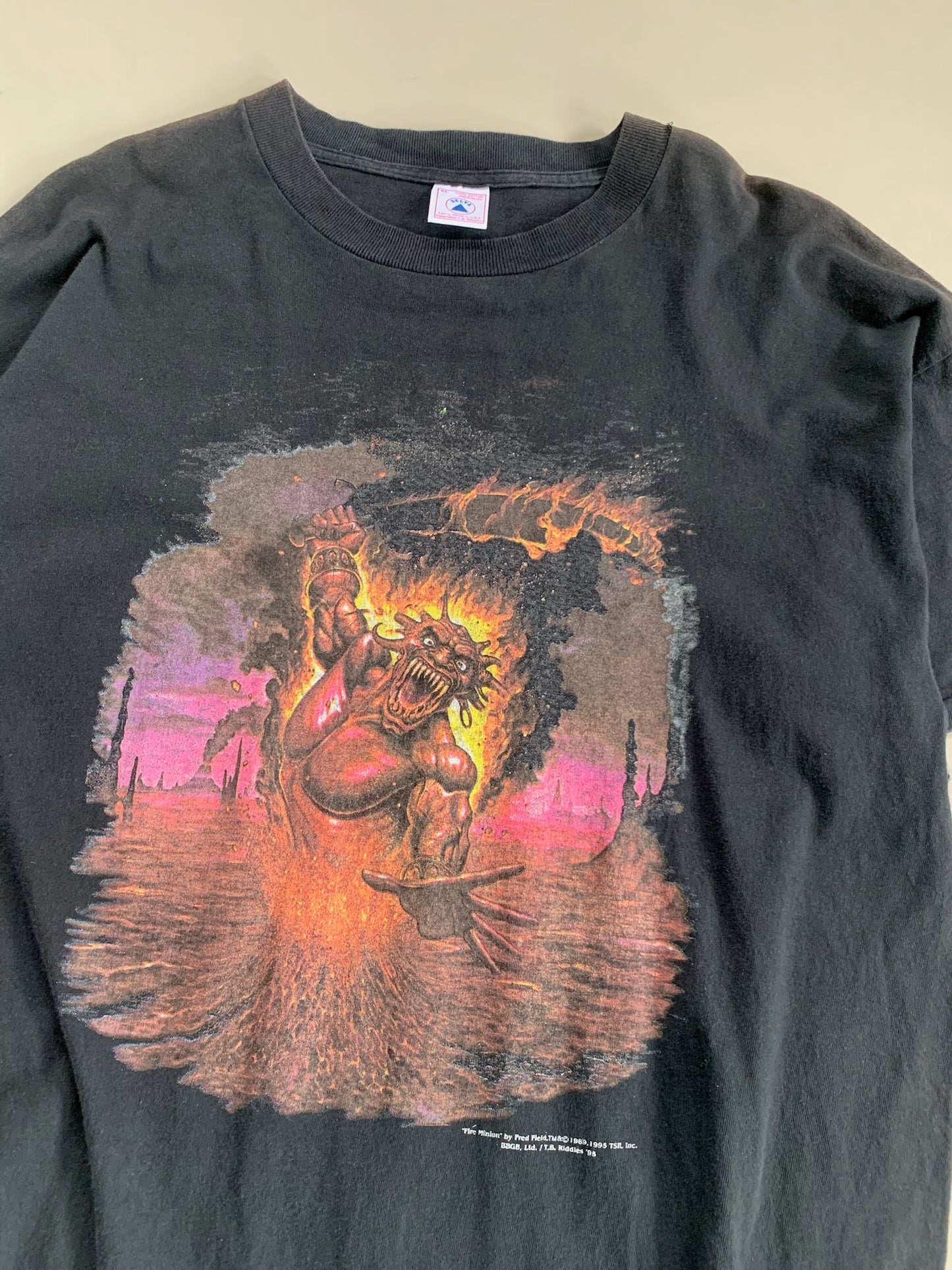 XL 1995 Dungeons & Dragons Fire Minion T-shirt