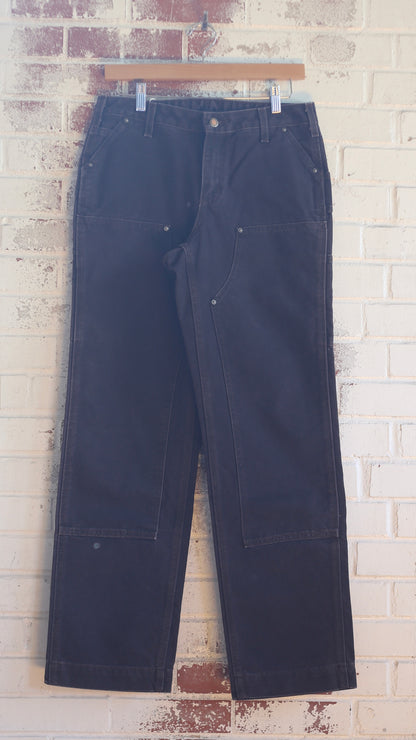 30x31 Womens Mocha Carhartt Double Knees