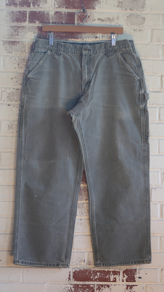 34x28 Distressed Olive Carhartt Pants