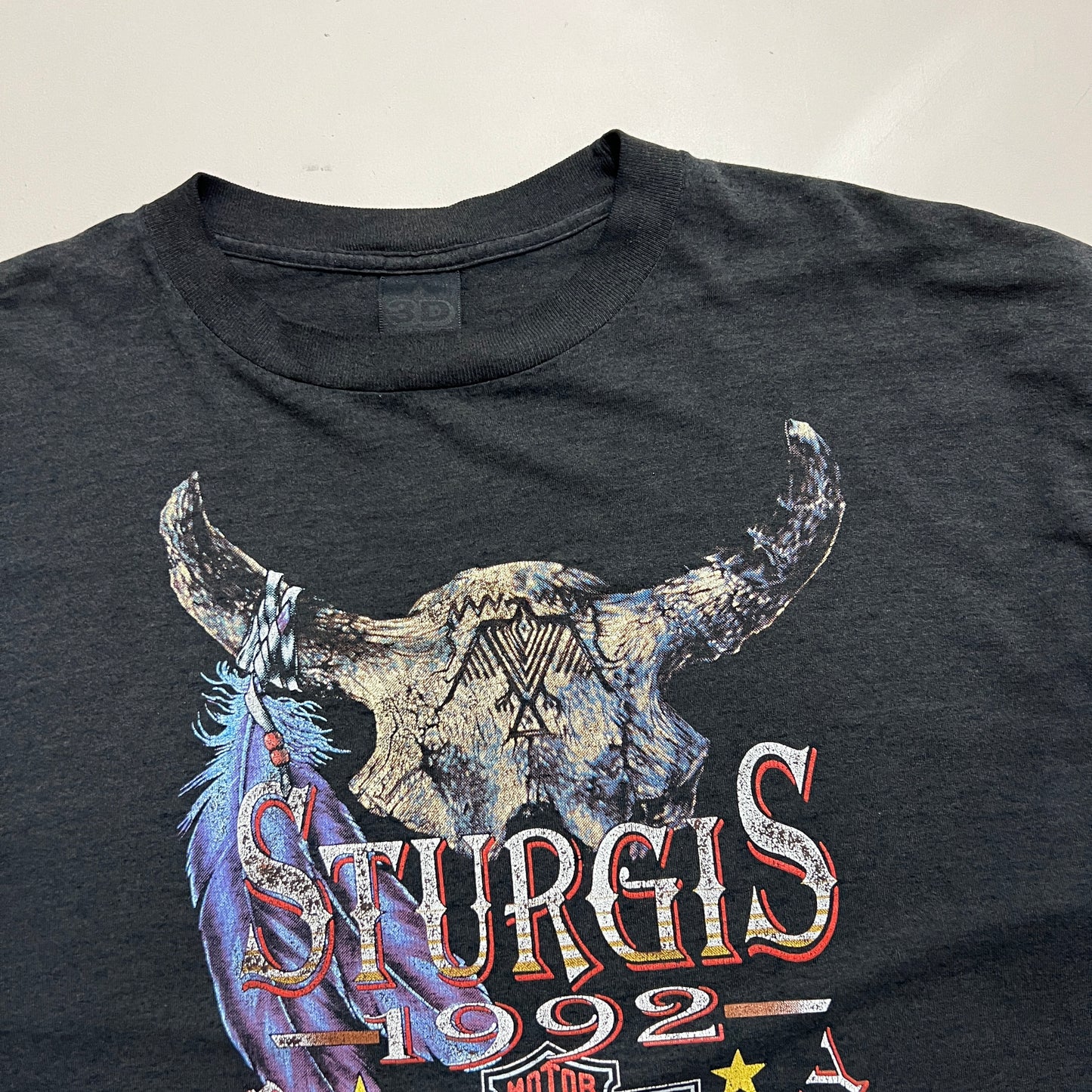 XXL 1992 Harley Davidson Sturgis 3D Emblem T-shirt