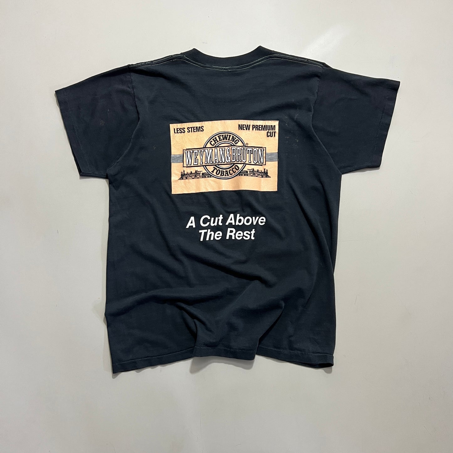 Large 1980s Weyman & Bruton Tobacco T-shirt