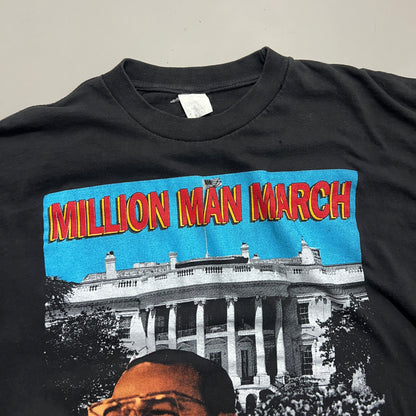 XL 1995 Million Man March Malcolm X T-shirt
