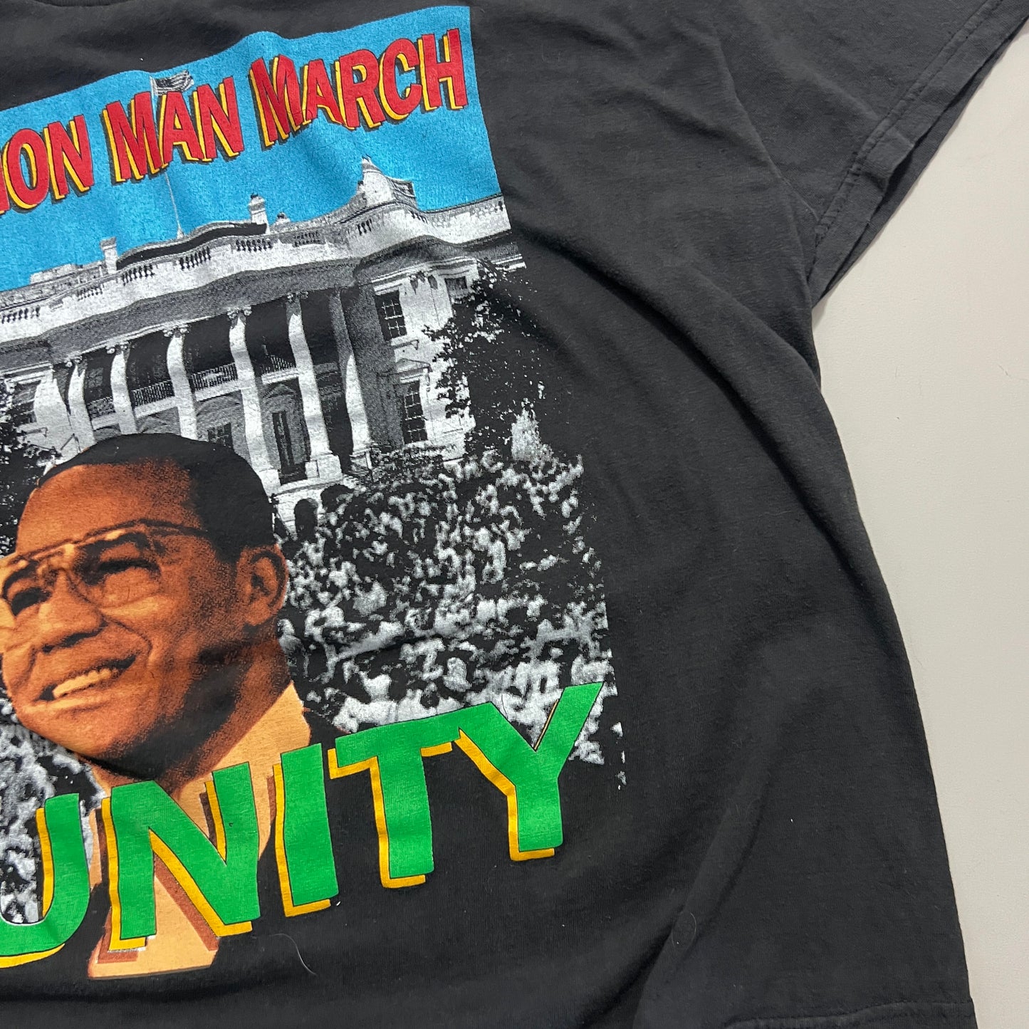 XL 1995 Million Man March Malcolm X T-shirt