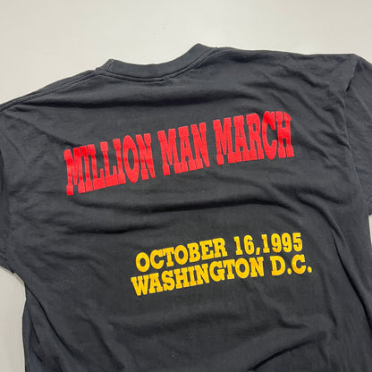 XL 1995 Million Man March Malcolm X T-shirt