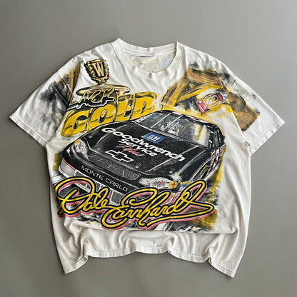 XL 2000 Dale Earnhardt Black Gold AOP T-shirt