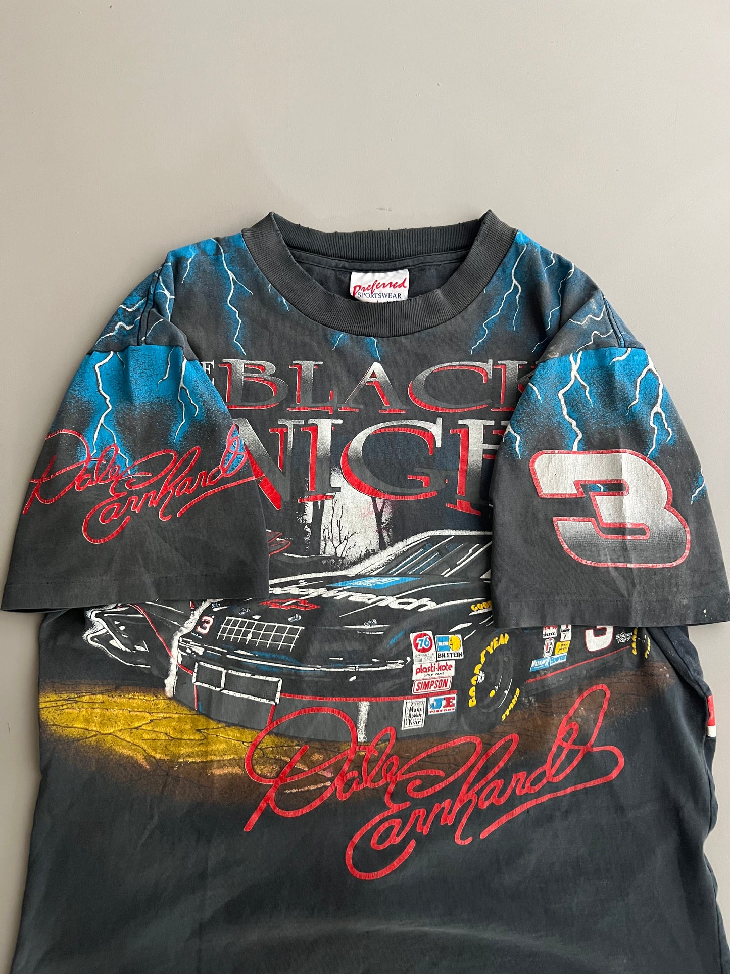 Large 90s Dale Earnhardt The Black Knight T-shirt